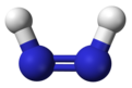 Ball and stick model of diazene ((Z)-diazene)