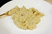 Creamed corn, plated