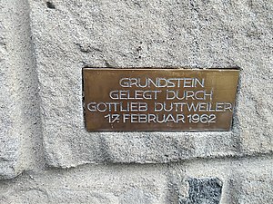 Gottlieb Duttweiler Institut-Grundstein, 1962