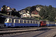 BChe 2/4 der Rochers-de-Naye-Bahn mit je einer Trieb- und Laufachse pro Drehgestell (1938)