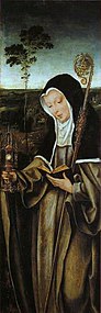 Joos van Cleve (attrib.), Saint Clare, 15th century.