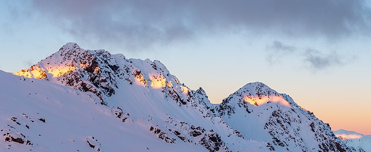 Peaks between Hukere Stream and Shift Creek valley, Nelson Lakes National Park