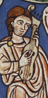 12th century instrument from Rylands Beatus.