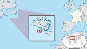 Location of Saint Pierre and Miquelon