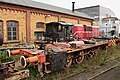 98 812 der UEF Lokalbahn, zerlegt in Einzelteile und ohne Kessel in Klostermansfeld, September 2021