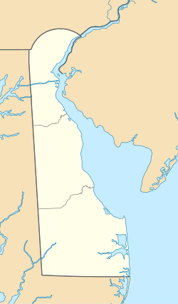 Mapa konturowa Delaware