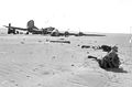 Wreckage of the previously lost World War II B-24 "Lady B Good" in the Libyan Desert.