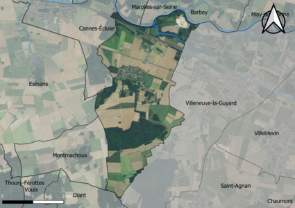 Carte orhophotogrammétrique de la commune.