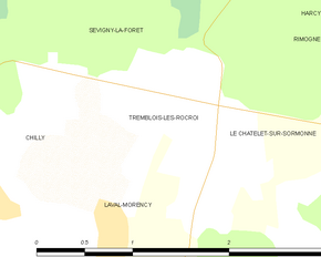 Poziția localității Tremblois-lès-Rocroi