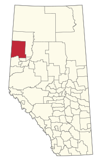 Location within Alberta