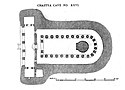 Cave 26 plan as completed. The etchings suggest the original plan was more ambitious.[246]