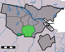 Lage des Stadtbezirkes Zuid in Amsterdam