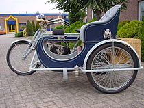 Clyno 5/6pk-zijspancombinatie uit 1912