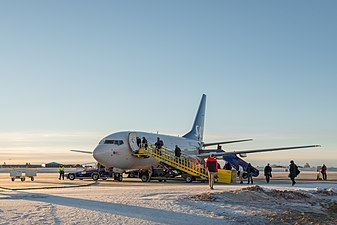 Åre Östersunds flygplats, påstigning.