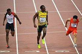 100 m semi final at 2015 World Championships in Athletics Beijing 1.jpg