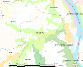 Poziția localității Malleval