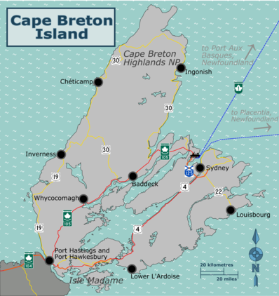 Map of Cape Breton Island