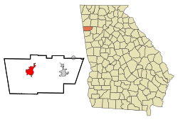 Location in Polk County in the state of Georgia