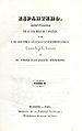 Portada. José Segundo Flórez. Espartero. Madrid 1844