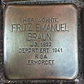 Stolperstein für Fritz Emanuel Braun