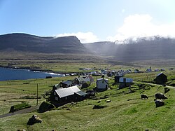 Svínoy village on the east coast