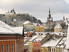 Sighișoara markazi qishda