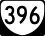 State Route 396 marker