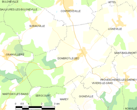 Mapa obce Dombrot-le-Sec