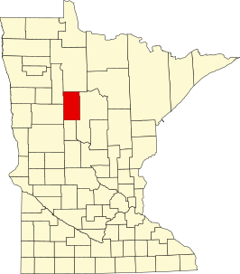 Locatie van Hubbard County in Minnesota