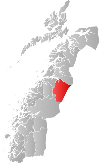 Kart som viser Saltdal kommune.