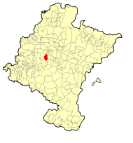 Localização do município de Guirguillano em Navarra