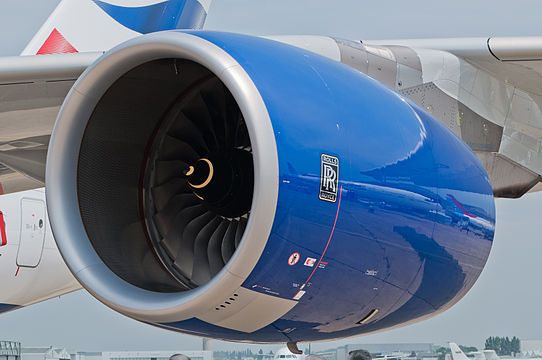 Trent 970 engine of an British Airways Airbus A380