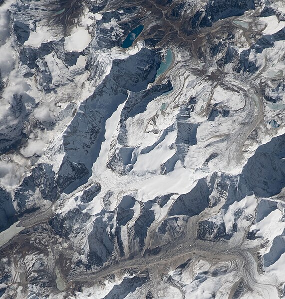 File:ISS066-E-86245 - View of Nepal - Chamlang - Glacier Footsteps - Hongu Chulu - Lower Barun Glacier - Barun Pokhari Lake - Baruntse - Hunku Glacier - Num Ri (cropped).jpg