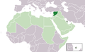 Map of Syria, Arab States. (Location Syria)