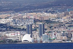 Horisonten til Santa Cruz de Tenerife