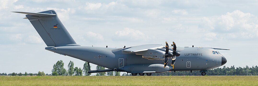 German Air Force Airbus A400M (reg. 54+01, cn 018) at ILA Berlin Air Show 2016.