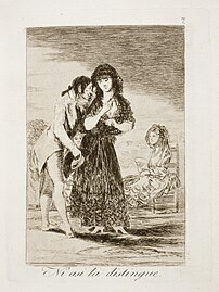 Capricho No. 7: Ni así la distingue (Eĉ tiel li ne povas distingi)