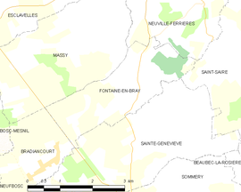 Mapa obce Fontaine-en-Bray