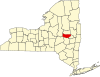 Map of New York highlighting Montgomery County