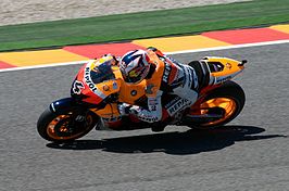 Andrea Dovizioso op een Honda in 2009