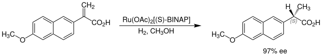 Asymmetrische Synthese von (S)-Naproxen