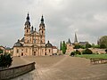 Domplatz in Fulda mit Fuldaer Dom und Michaelskirche