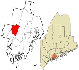 Location in Lincoln County and the state of Maine.