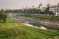 A view of Salar Jung Museum along with Musi River