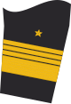 Dienstgradabzeichen eines Admirals (Truppendienst) auf dem Unterärmel der Jacke des Dienstanzuges für Marineuniformträger