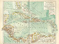 Historical map of Central America (1888)