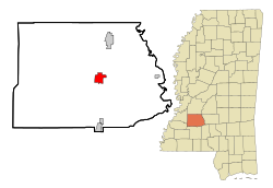 Vị trí trong Quận Copiah, Mississippi