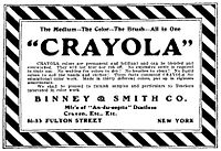 Crayola-annonse fra mars 1905