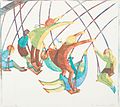 Ethel Spowers, Swings, 1932, Linolschnitt. Schenkung von Rex Nan Kivell, 1953. Museum of New Zealand Te Papa Tongarewa (1953-0003-326)