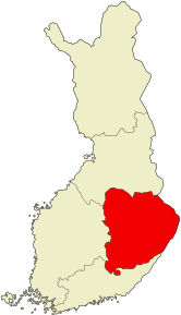 Kart over Östra Finlands län 1997–2009